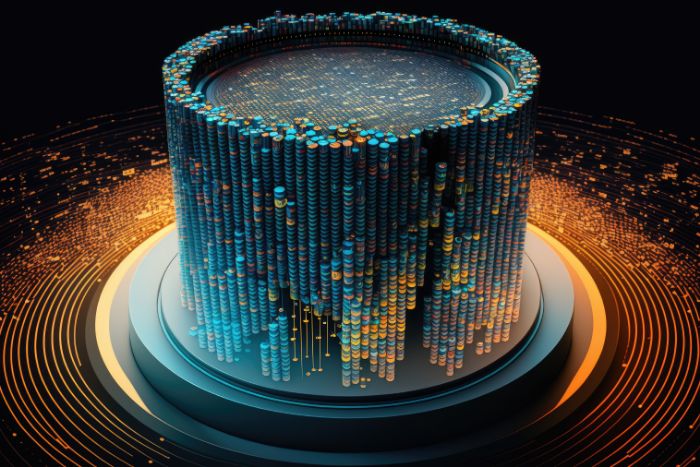 Imagen generada con IA de Big data y dispositivos IoT